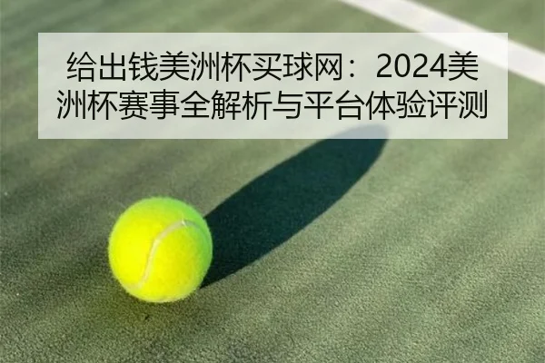 给出钱美洲杯买球网：2024美洲杯赛事全解析与平台体验评测
